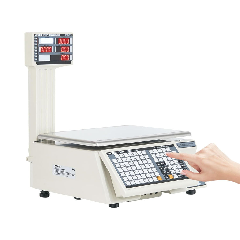 Electronic Price Computing Scale, 66 LB Digital Deli Weight Scales, LED Digital Commercial Food Fruit Meat Produce Counting Weight, for Retail Outlet Store, Kitchen, Restaurant Market, Farmer