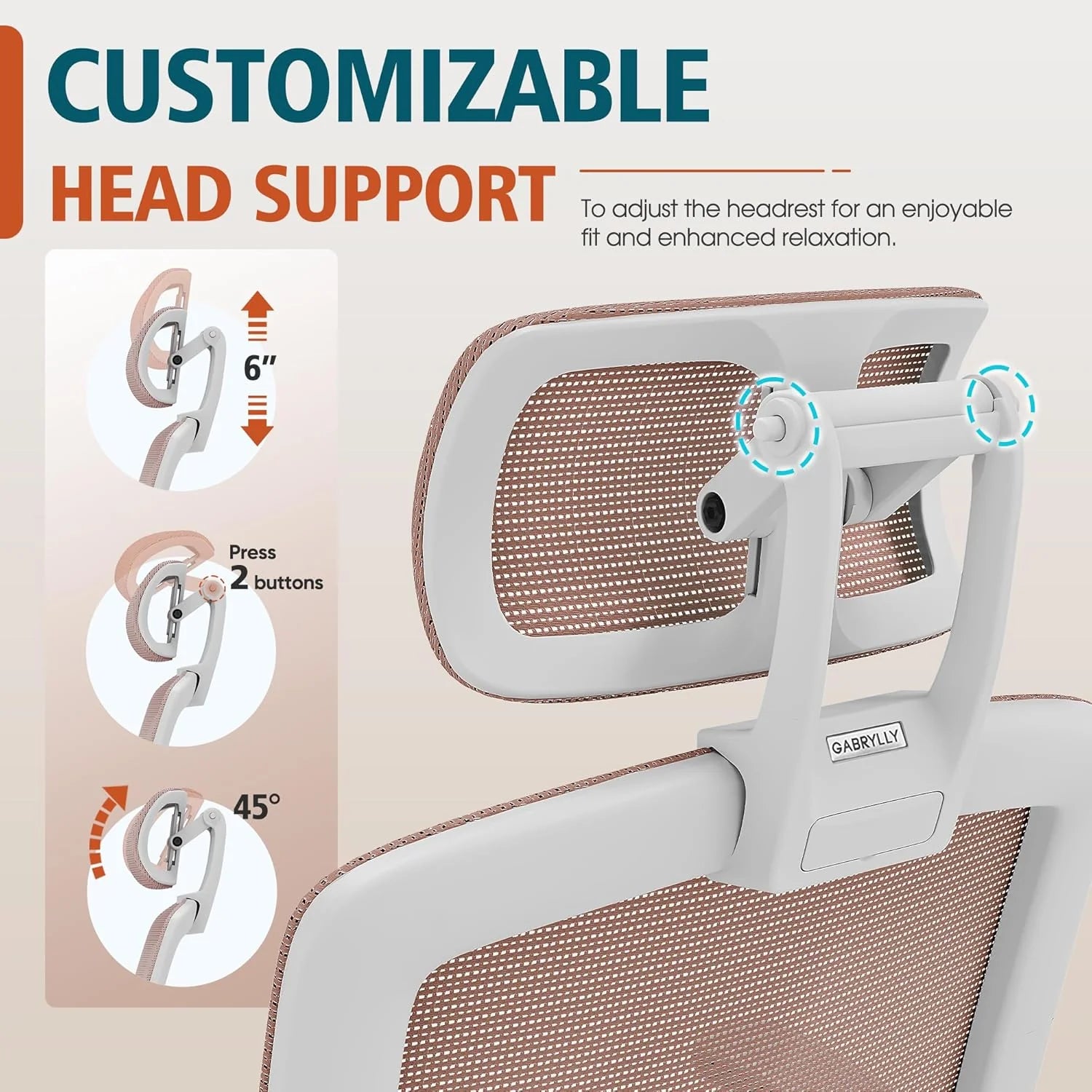 GABRYLLY Ergonomic Office Chair, High Back Home Desk Chair with Headrest, Flip-Up Arms, 90-120° Tilt Lock and Wide Cushion, Big and Tall Mesh Chairs for Man Woman, Black Task Chair