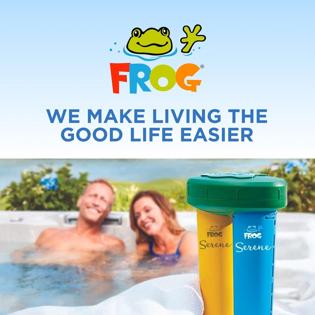 FROG Serene Replacement Mineral and Bromine Cartridge Kit for use with Hot Tub FROG Serene Floating Sanitizing System - Prefilled for Quick & Easy Hot Tub Maintenance - 4 Month Bundle
