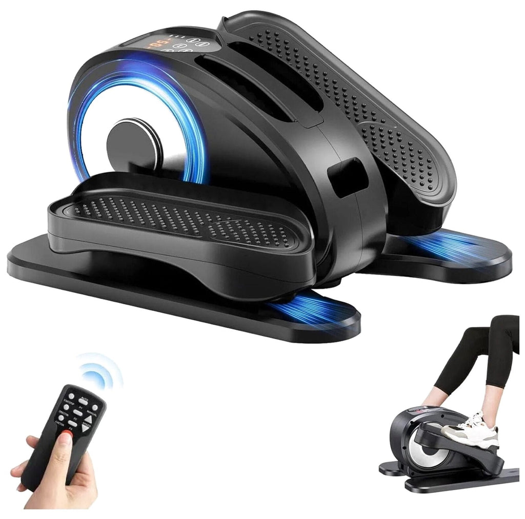Under Desk Elliptical Electric Foot Pedal Exerciser Fully Assembled Seated Elliptical Compact Portable Elliptical Machine Trainer with Control Mini Elliptical Leg Exerciser for Home