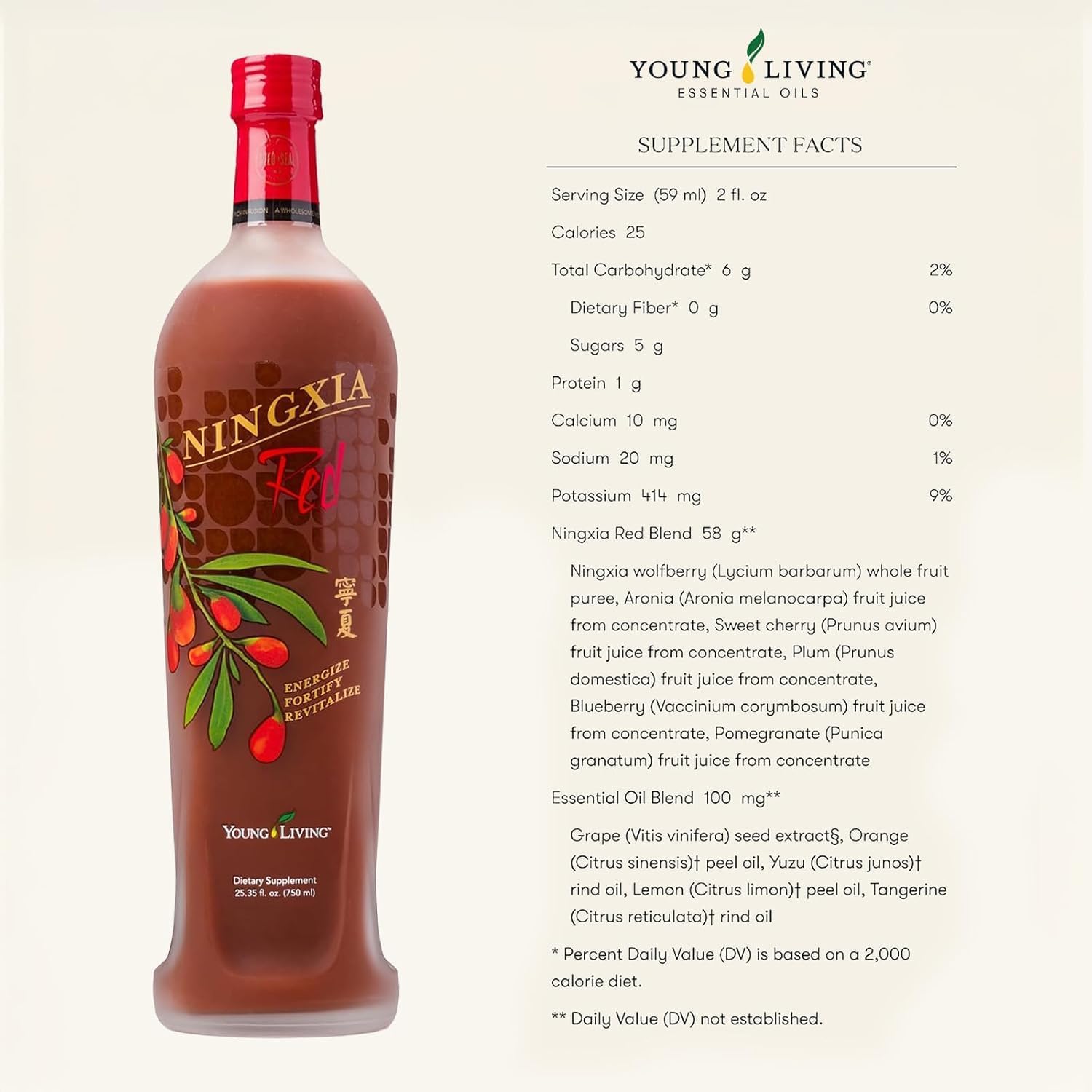 Young Living NingXia Red Antioxidant Drink 750ml 6-Pack - Wellness Support Beverage
