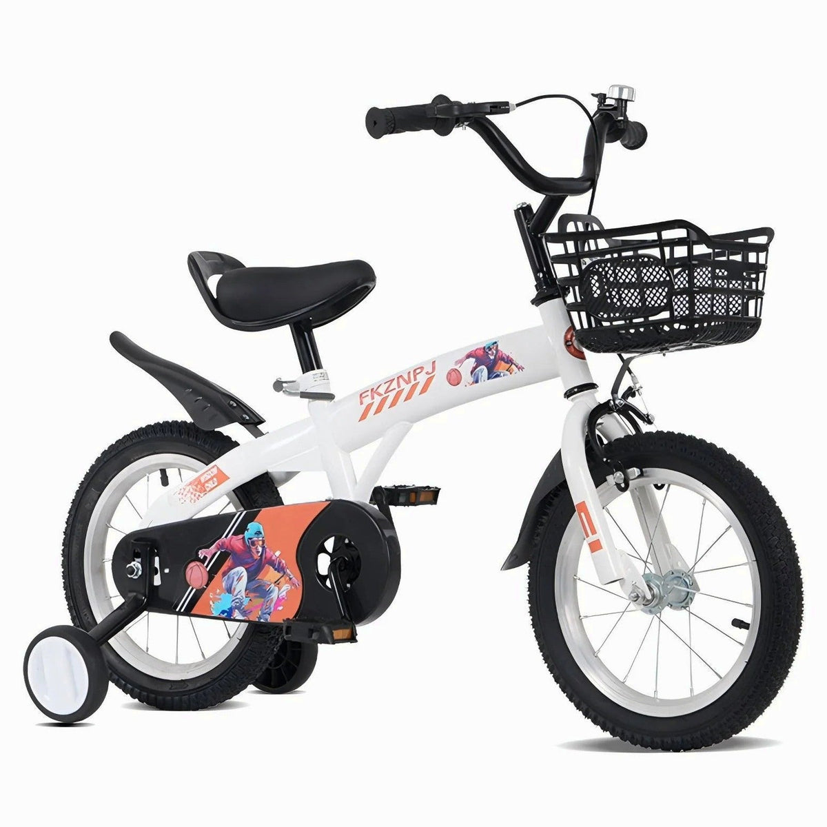 Baprem 18" Girls Bike for 5-9 Years Old Kids, Cute Kids Bike with Training Wheels, Steel Frame Sporty Children Bicycle, Pink