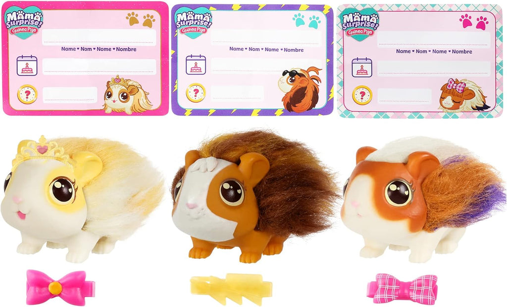 Little Live Pets - Mama Surprise | Soft, Interactive Guinea Pig and her Hutch, and her 3 Babies. 20+ Sounds & Reactions. for Kids Ages 4+, Multicolor, 7.8 x 11.93 x 11.38 inches