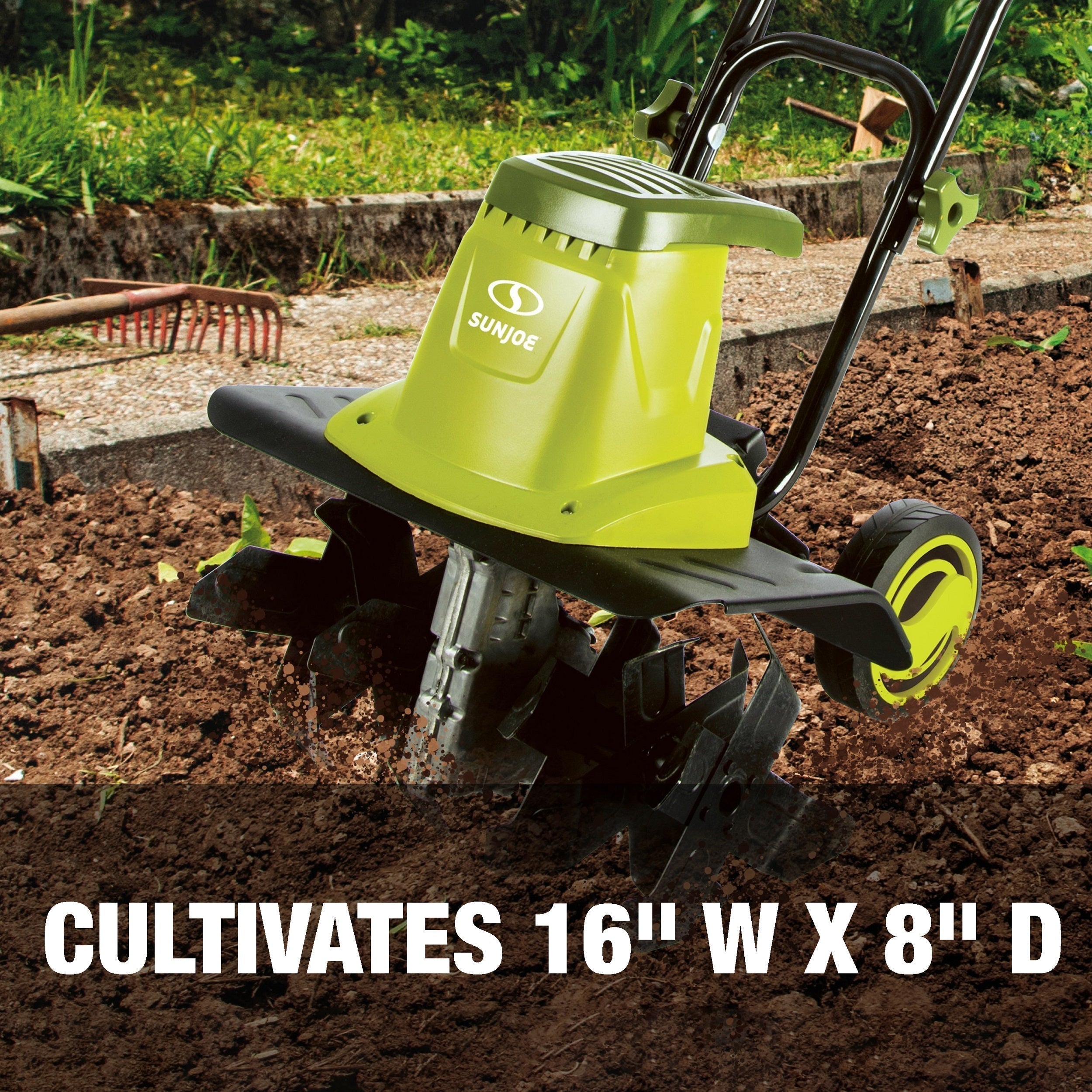 Sun Joe Electric Garden Tiller Cultivator, 16 inch, 13.5 Amp