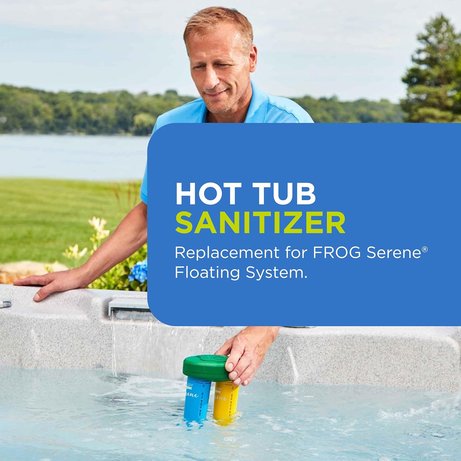 FROG Serene Mineral Replacement Cartridges for Hot Tubs - 2 Pack - Bromine & Mineral System for 600 Gallon Spas
