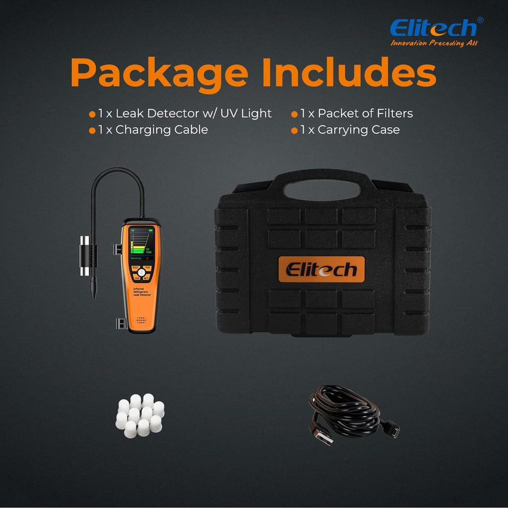 Refrigerant Leak Detector 10 Yrs Infrared Sensor Life Halogen Freon Sniffer, Air Conditioning Detection, Automotive Gas Finder, R22 R410A R134A R1234YF CFCs HCFCs HFCs, ILD-300