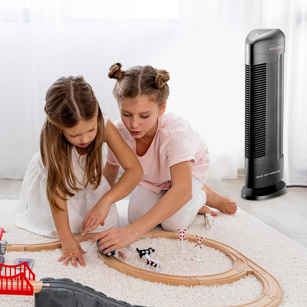 Ionic Pro Turbo TA550 Air Purifier, Filterless, 500 Sq Ft, Black