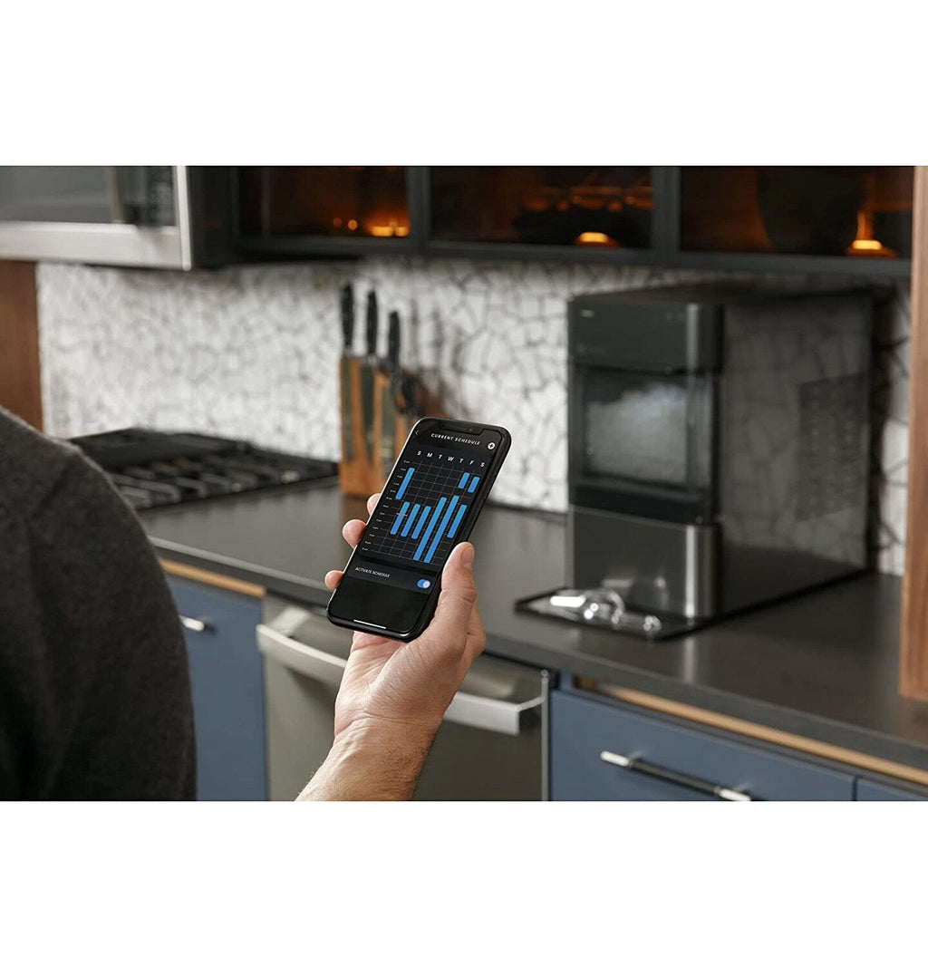 GE Profile Opal 2.0 | Countertop Nugget Ice Maker | Ice Machine with WiFi Connectivity | Smart Home Kitchen Essentials | Black Stainless