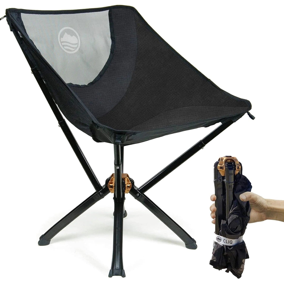 CLIQ Portable Folding Chair for Camping Supports 300 Lbs