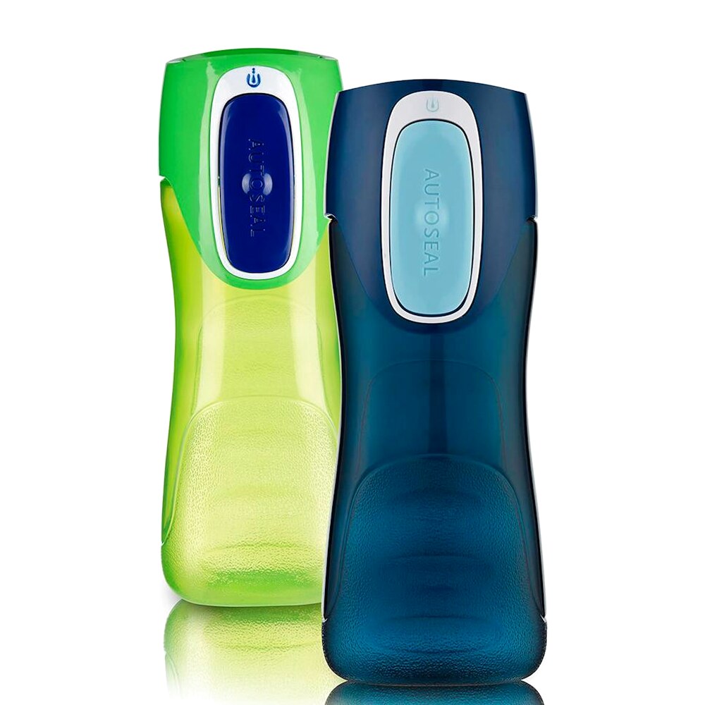 Contigo® Trekker Kids Water Bottle with AUTOSEAL® Lid, 14oz, 2-Pack - Granny Smith &amp; Nautical