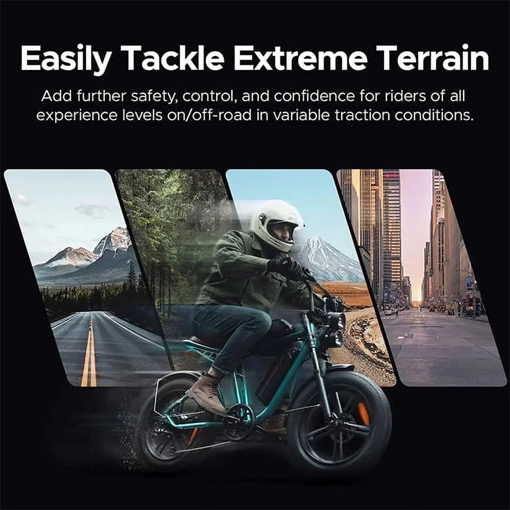 1000W Electric Bike for Adults, Retro-Style, 28mph, 94 Miles Range, 20′′x4.0′′ Fat Tires, Full Suspension, UL Certified