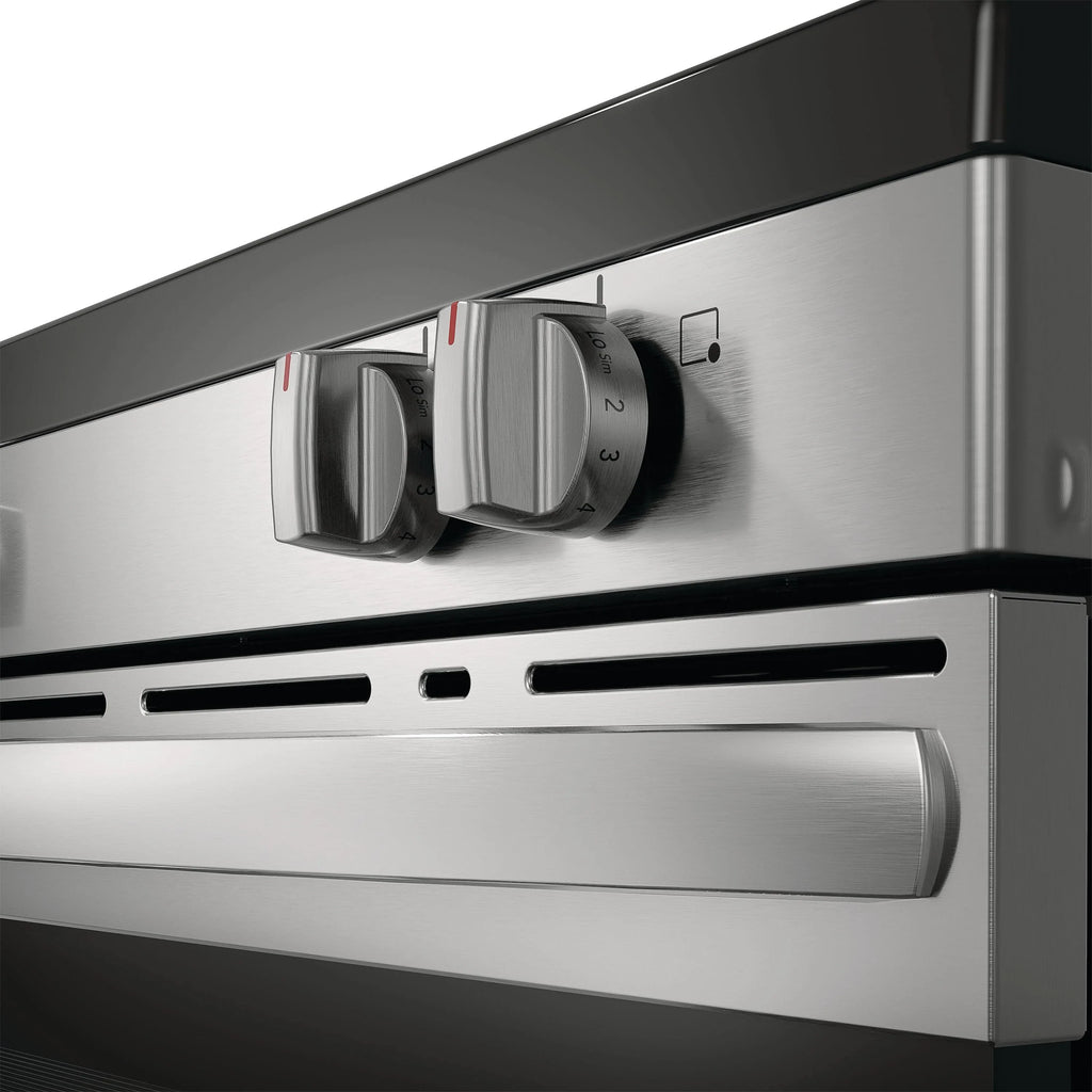 Frigidaire 30-in Glass Top 5 Burners 5.3-cu ft Steam Cleaning Freestanding Electric Range (EasyCare Stainless Steel)