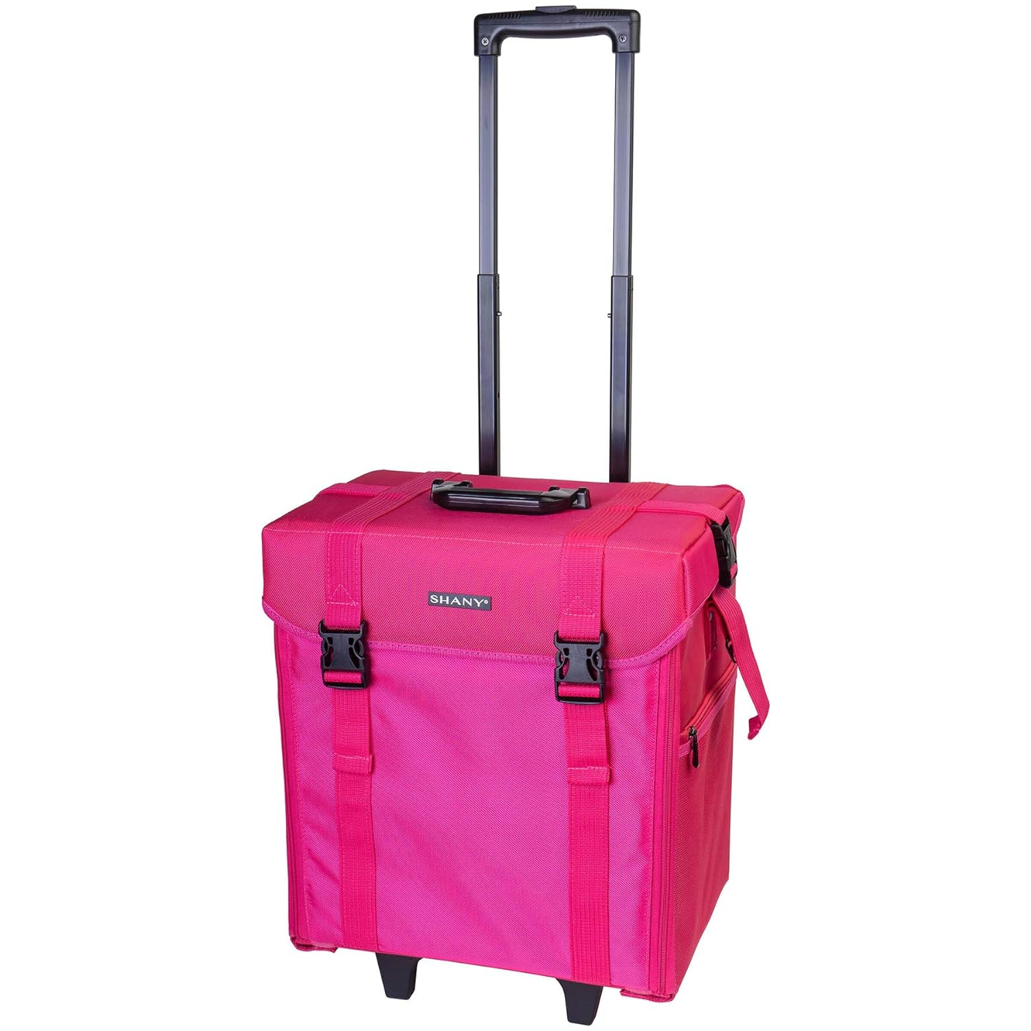 Jet Black Vinyl Cosmetic Case Travel Bag