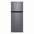 Galanz 4.6. Cu ft Two Door Mini Refrigerator with Freezer, Stainless Steel