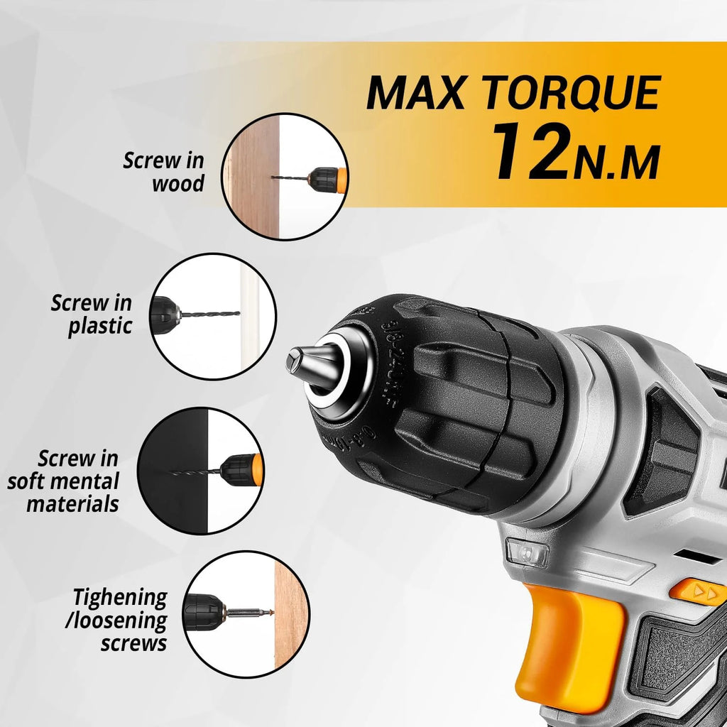 Tool SetTool Kit with 8V Cordless Drill,Tool Box with Drill,Hand Drill Set for Men & Women,Home Tool Kits for House Repair,Handyman,DIY 126 Piece