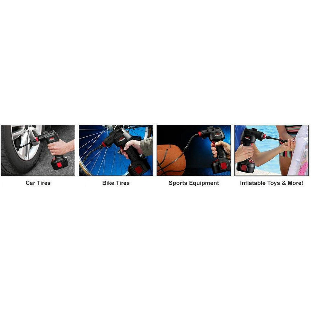 Air Hawk Pro Cordless Tire Inflator with LED Gauge & Rechargeable Battery
