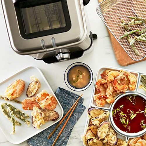 T-Fal Ultimate Steel Deep Fryer with Basket 3.5 Liter Oil and 2.6 Pound Food Capacity