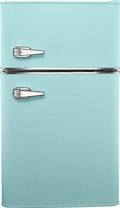 3.1 Cu. ft. Retro Mini Fridge with Top Freezer – Cool Mint