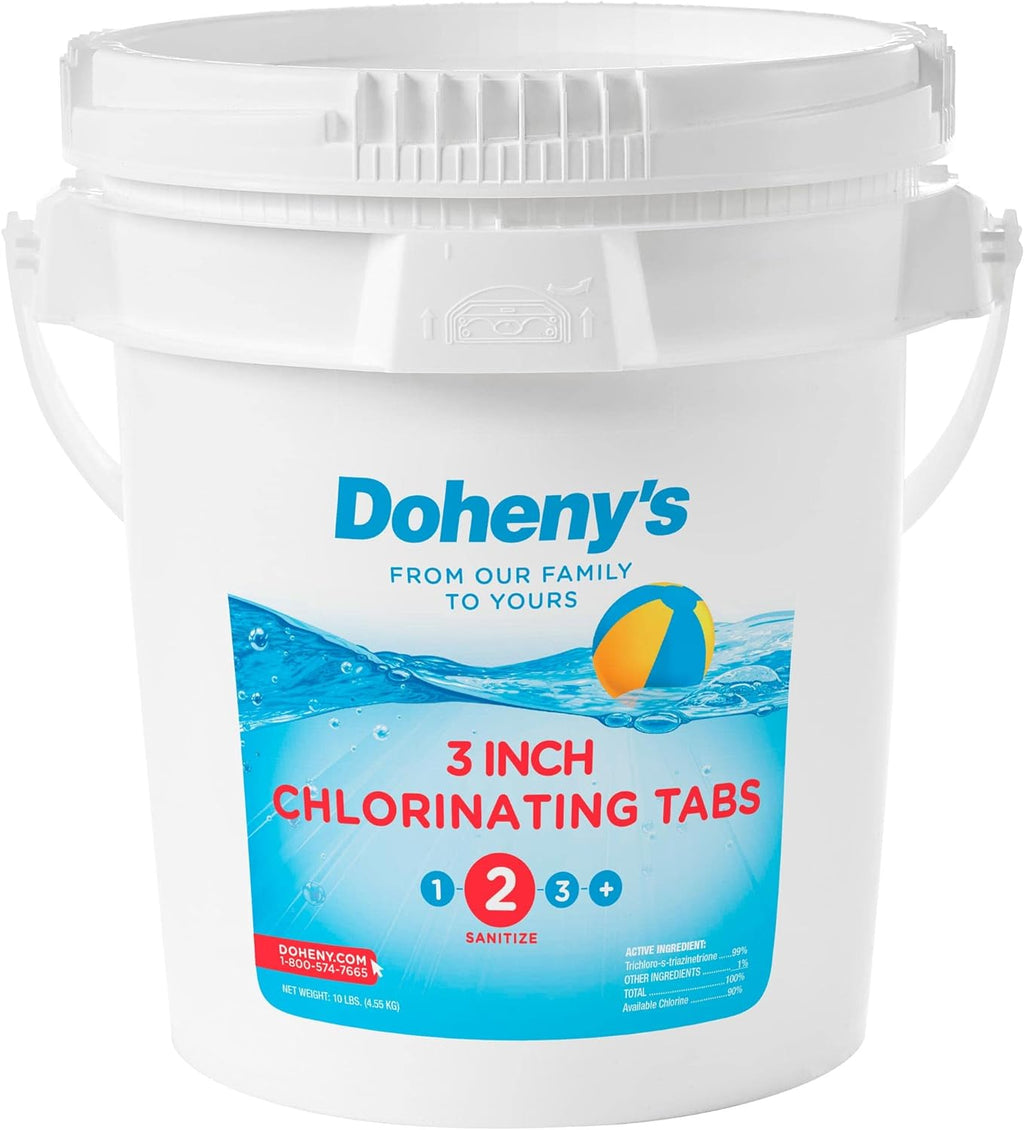 3 Inch Stabilized Chlorine Tablets | Pro-Grade Pool Sanitizer, Long Lasting, Slow Dissolving, 99% Pure Tri-Chlor, Individually Wrapped - 50lb