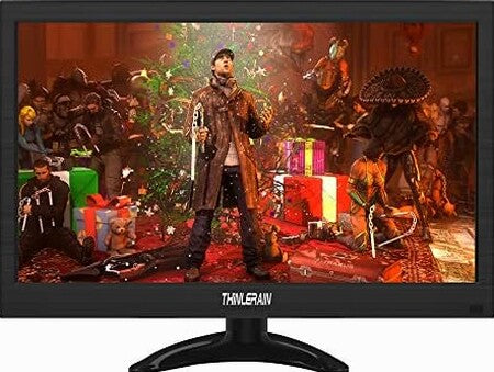 13.3 inch Small PC Monitor 1366x768 Mini LED Monitor with HDMI VGA AV BNC USB Intput, for Fire Stick Computer Xbox Ras pi, Built-in Speaker
