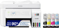 ET 4800 Wireless All in One Cartridge Free Supertank Printer with Scanner, Copier, Fax, ADF and Ethernet – Ideal for Your Home Office, White