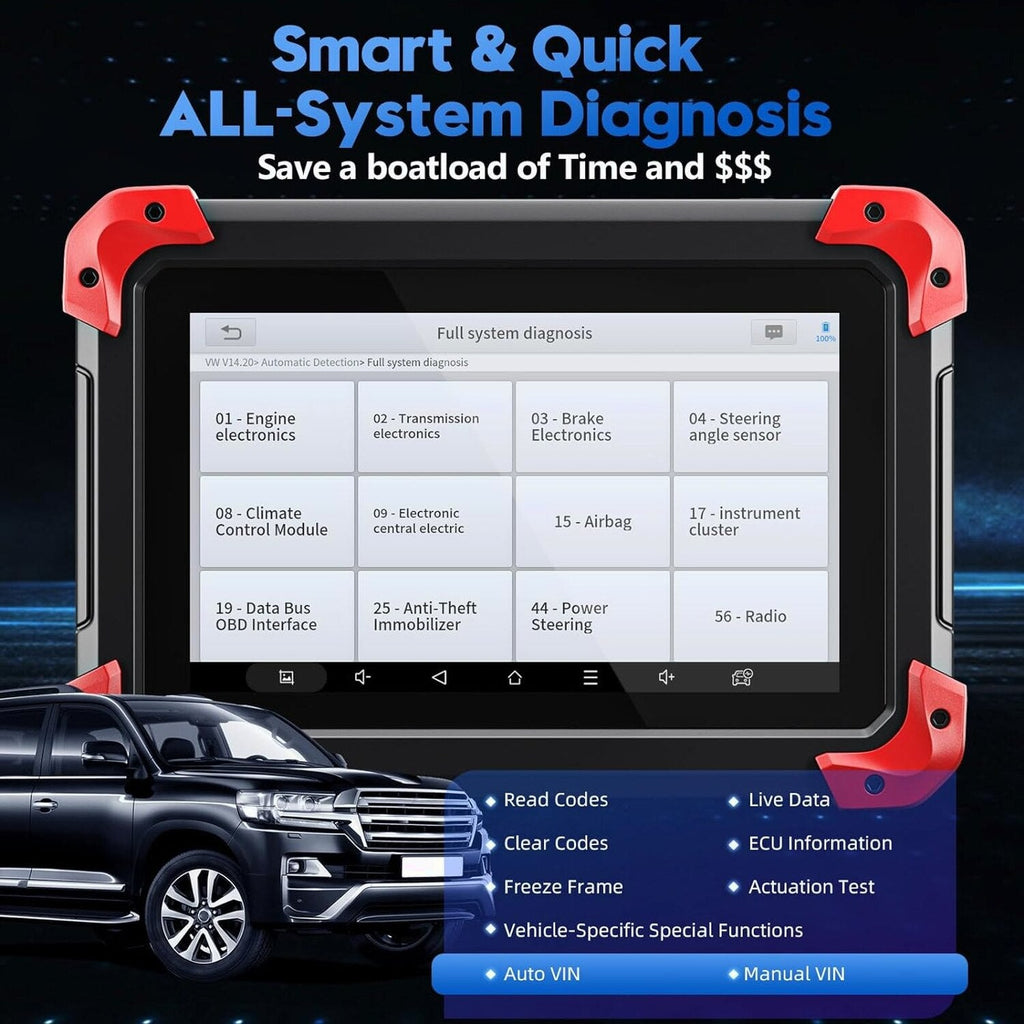 Bidirectional Scan Tool: 2024 Newest Automotive Scanner Diagnostic Tool with ECU Coding Active Tests All System Scan 36+ Resets Crankshaft Relearn Android 10 3-Year Updates