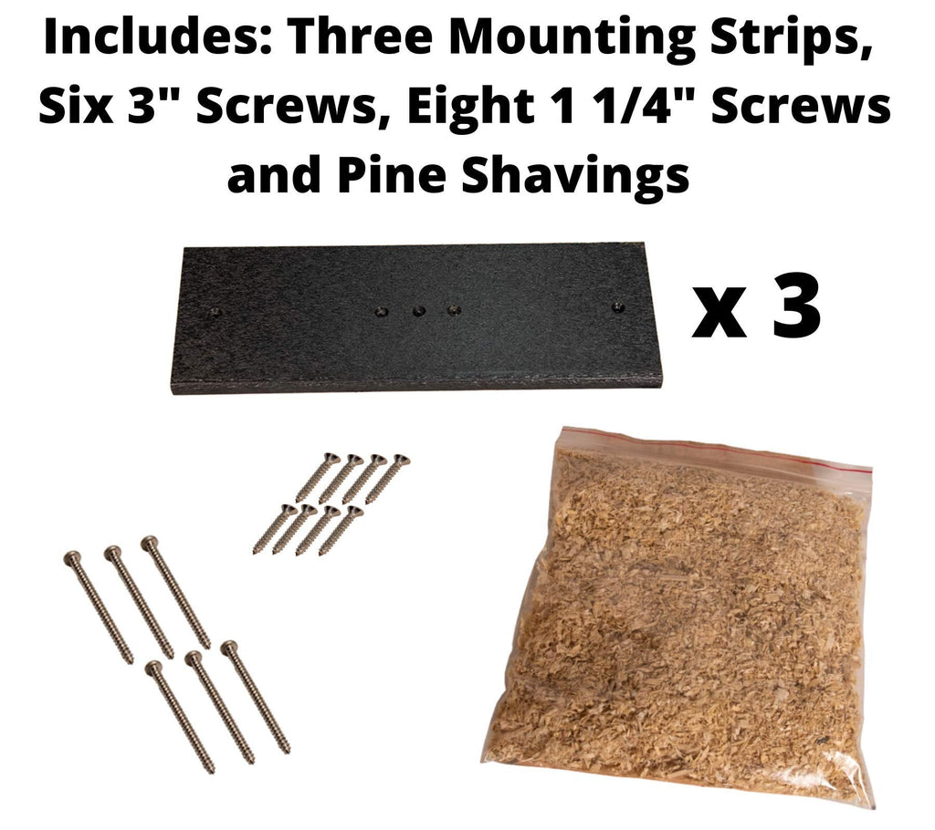 JCs Wildlife Barred Owl Nesting Box – Treated Exterior Grade Plywood – Mounting Hardware and Pine Shavings Included – Dedicated Clean Out Door for Easy Cleaning – Made in The USA