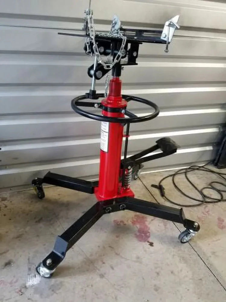 Hydraulic Car Transmission Jack Vertical Lift,1660 Pounds,360Rotating Wheel Lift,Red