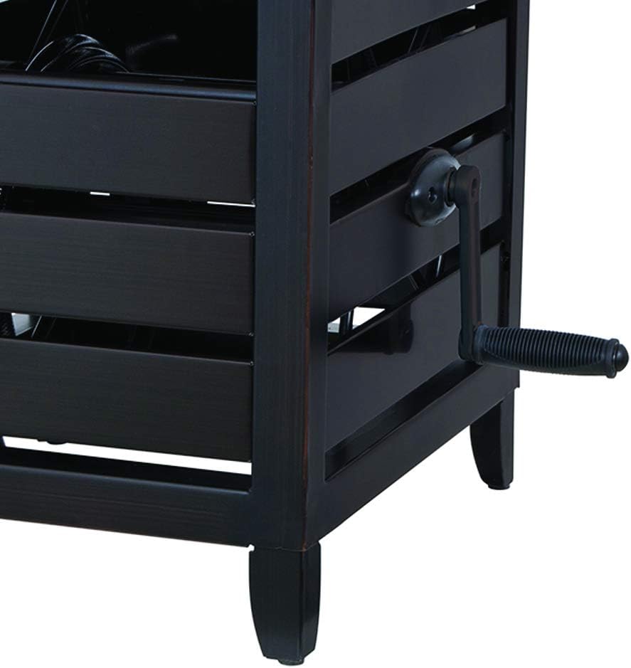 AMES NeverLeak Weather Resistant Hose Cabinet, 150-Foot Capacity, Auto-Track Reel, Black