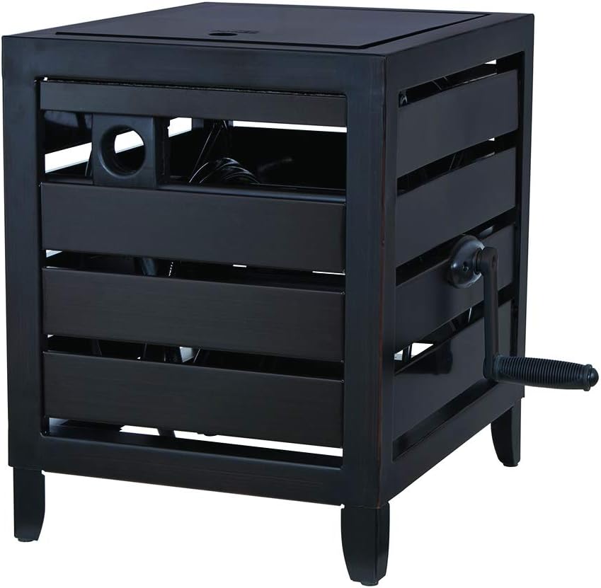 AMES NeverLeak Weather Resistant Hose Cabinet, 150-Foot Capacity, Auto-Track Reel, Black
