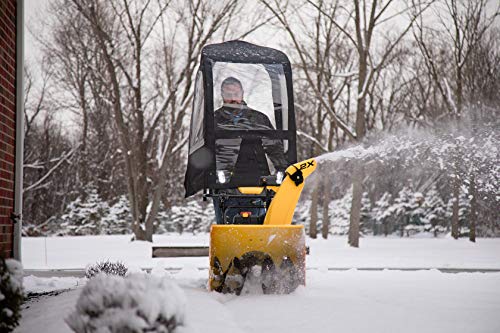 Arnold Deluxe Universal Snow Thrower Cab, Black - Fits Most 2 & 3-Stage Snow Blowers, Includes Pouch & Reflective Fabric