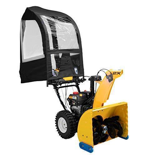 Arnold Deluxe Universal Snow Thrower Cab, Black - Fits Most 2 & 3-Stage Snow Blowers, Includes Pouch & Reflective Fabric
