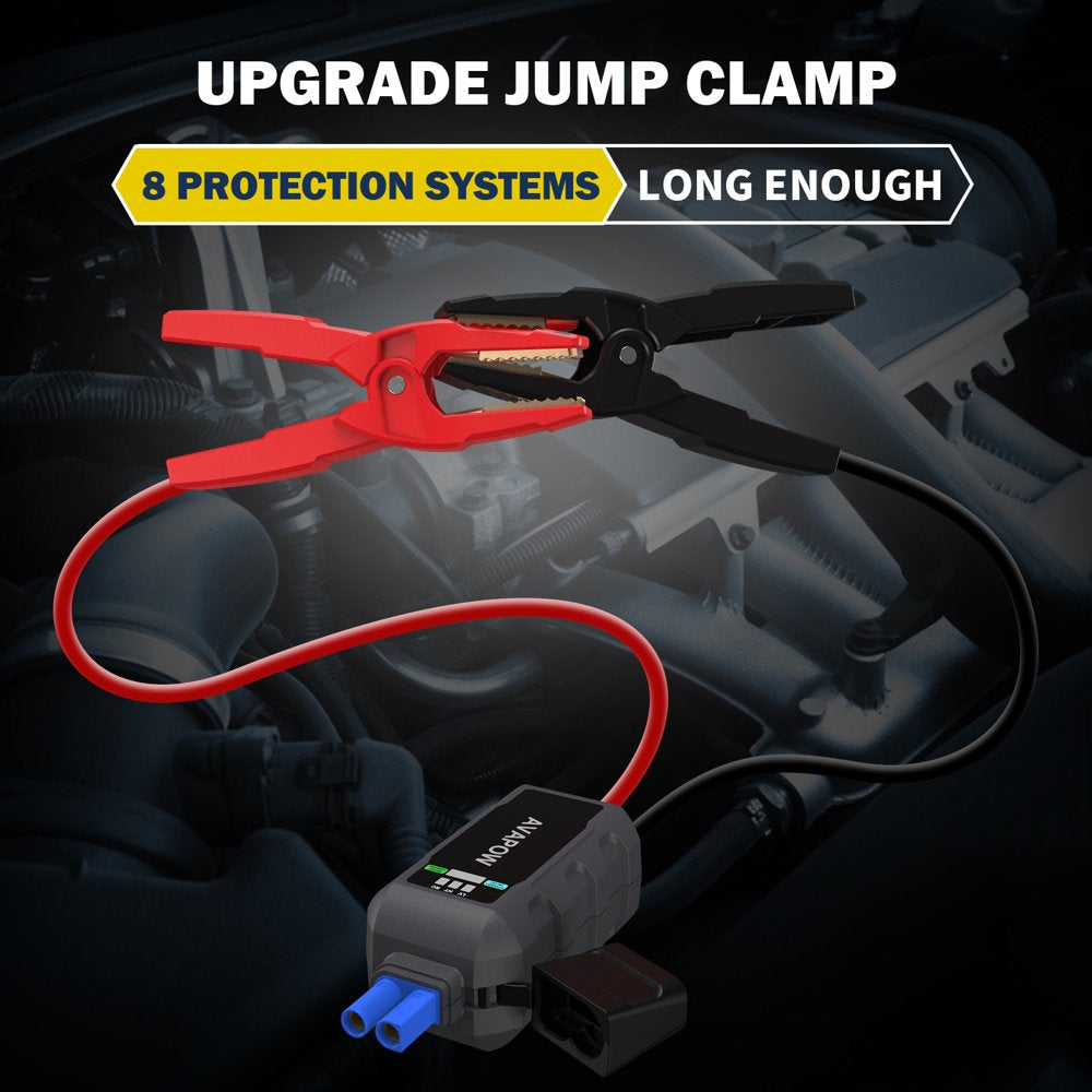 AVAPOW 6000A Car Battery Jump Starter, Dual USB Quick Charge, LED Light, 12V Portable Power Pack