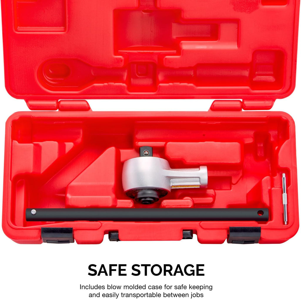 PRO 03715B 1/2" Drive Torque Wrench, 1100 Foot-Pound Heavy Duty Torque Multiplier Wrench, Cr-Mo and Chrome-Vanadium