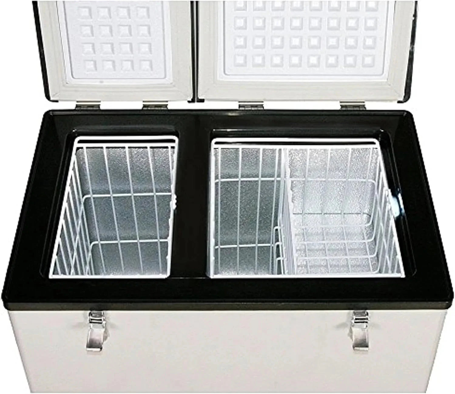 FM-65G 65 Quart Portable Refrigerator and Deep, AC 110V/ DC 12V, Real Chest Freezer for Car, Home, Camping, and RV with-8F to 50F Temperature Range, Gray, One Size