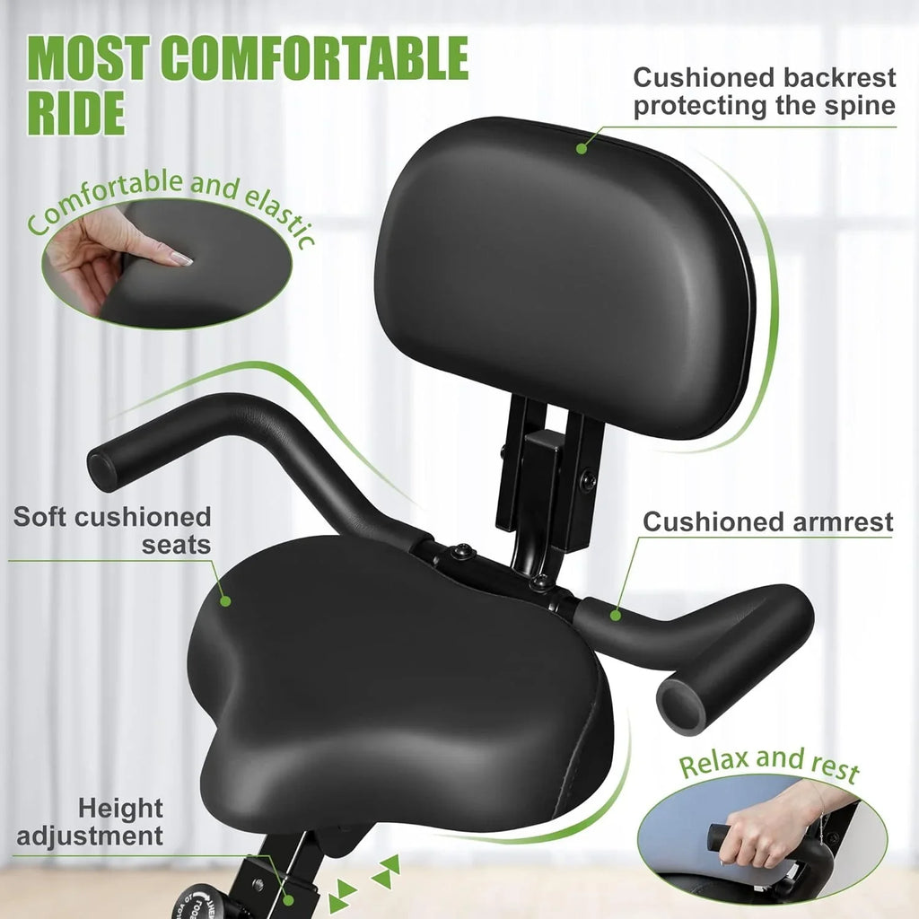 Caromix Folding Exercise Bike, 4 in 1 Stationary Bike 16-Level Magnetic Resistance Cycling Bicycle Upright Indoor Cycling Bike for Home Workout 330LB Capacity sgtnighsdesigns