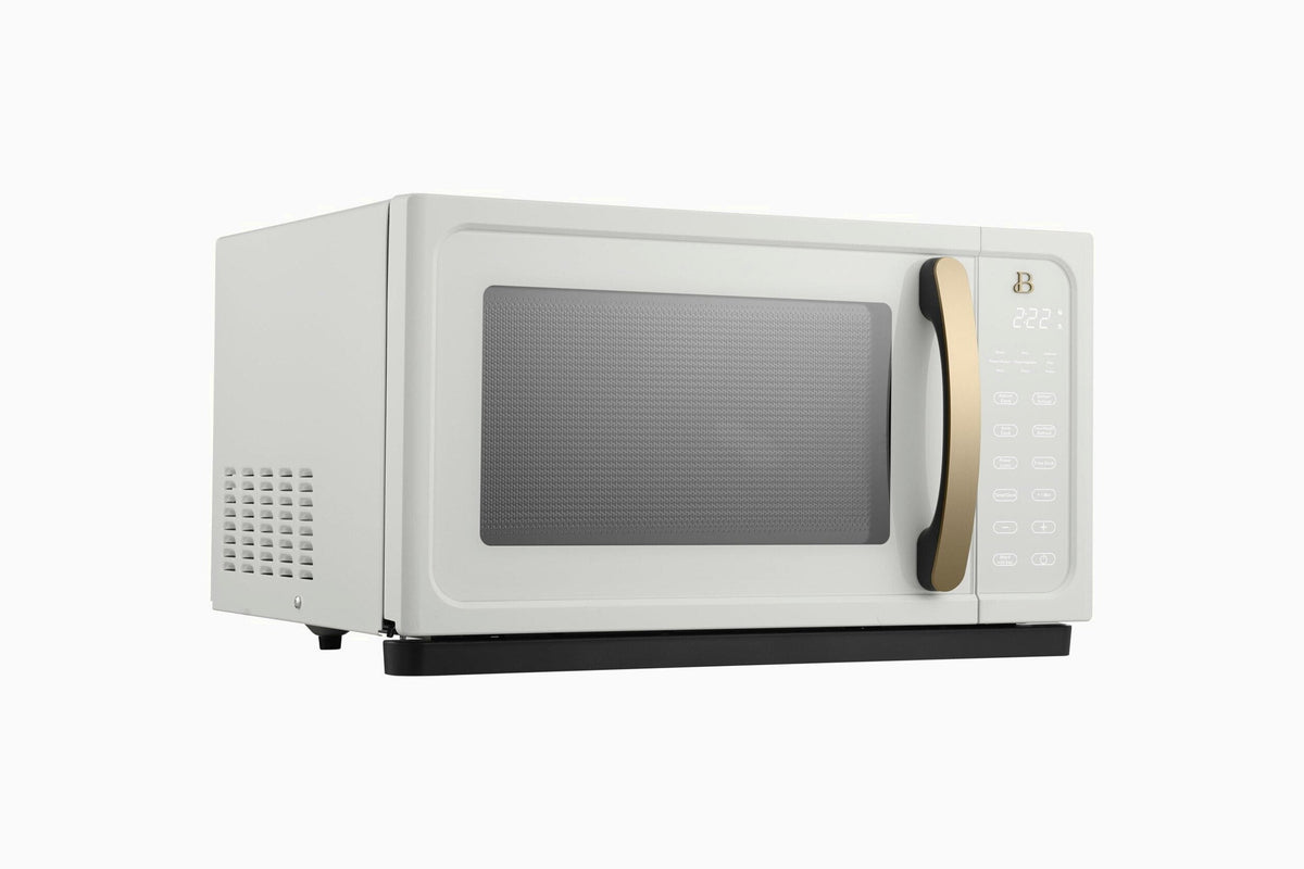 Beautiful 1.1 Cu ft 1000W Sensor Microwave Oven, White Icing - Kitchen Appliance