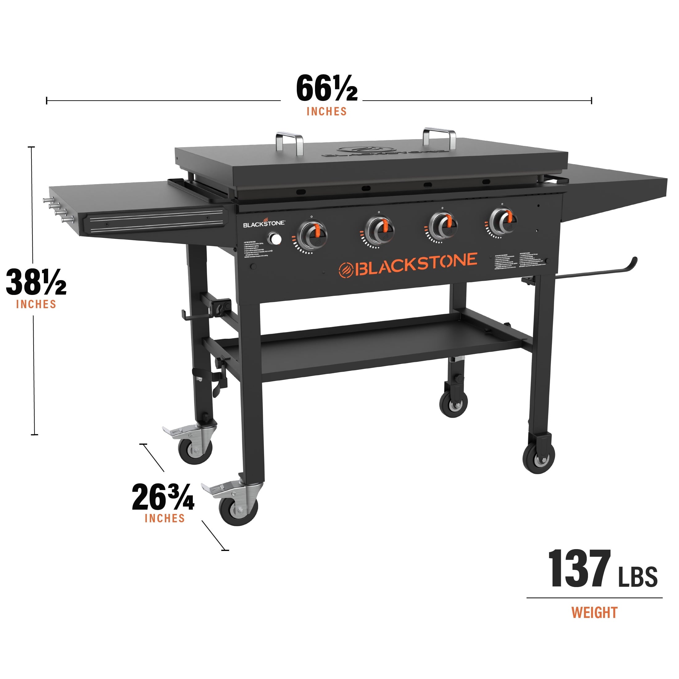 Blackstone 36" 4-Burner Propane Griddle with Hard Cover and Grease Management System