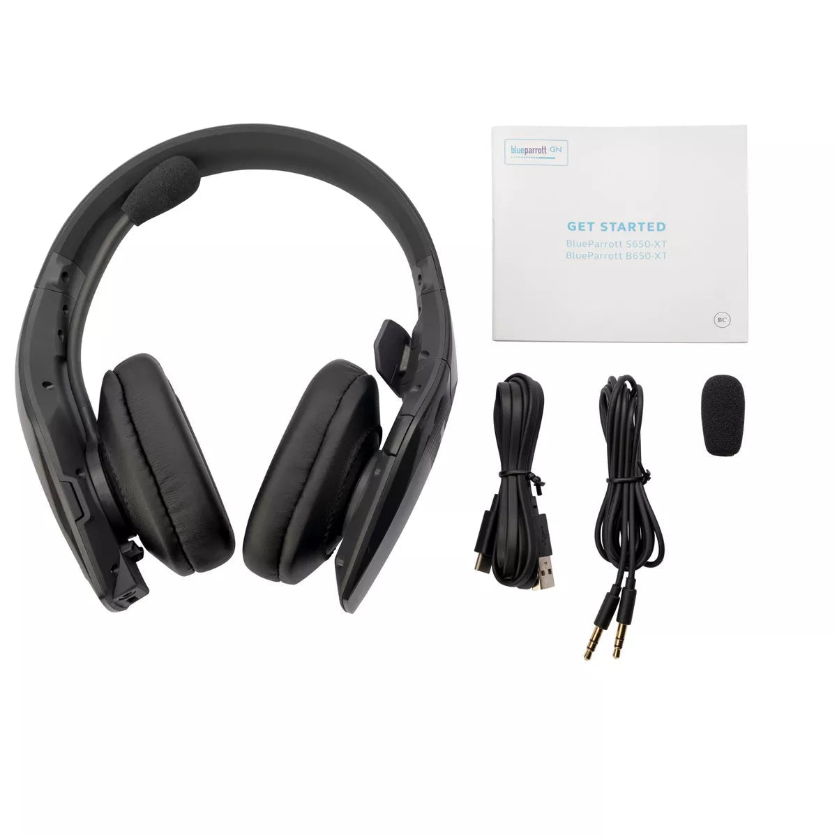 BlueParrott S650-XT Wireless Bluetooth Headset with ANC, 36-Hour Battery, IP54 Dust & Water Resistant