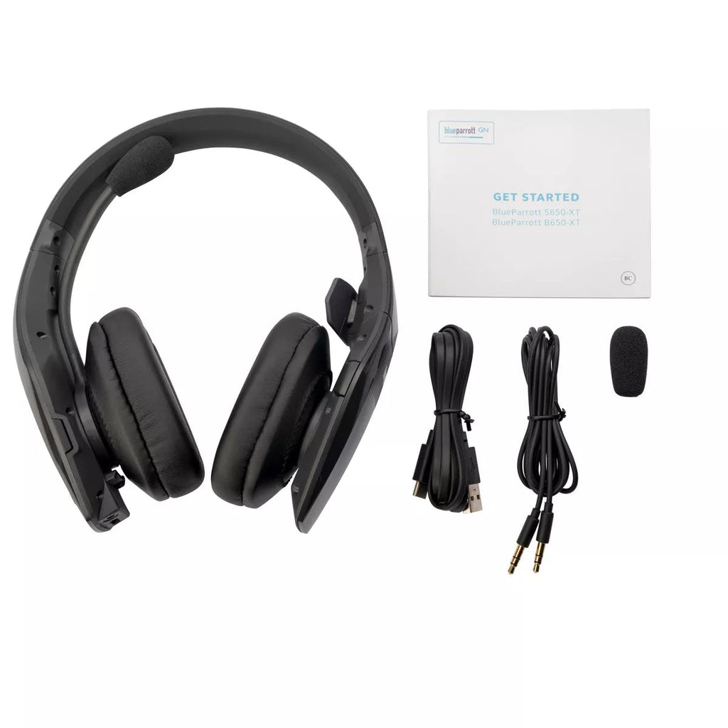 BlueParrott S650-XT Wireless Bluetooth Headset with ANC, Noise Cancelling Mic, 36hr Battery, IP54 Rated