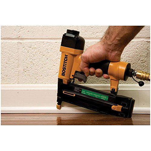 BOSTITCH BTFP3KIT 6-Gallon Air Compressor Combo Kit with 3 Tools, 18GA Brad Nailer, 16GA Finish Nailer, Crown Stapler, Yellow