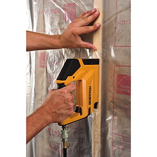 BOSTITCH BTFP3KIT 6-Gallon Air Compressor Combo Kit with 3 Tools, 18GA Brad Nailer, 16GA Finish Nailer, Crown Stapler, Yellow