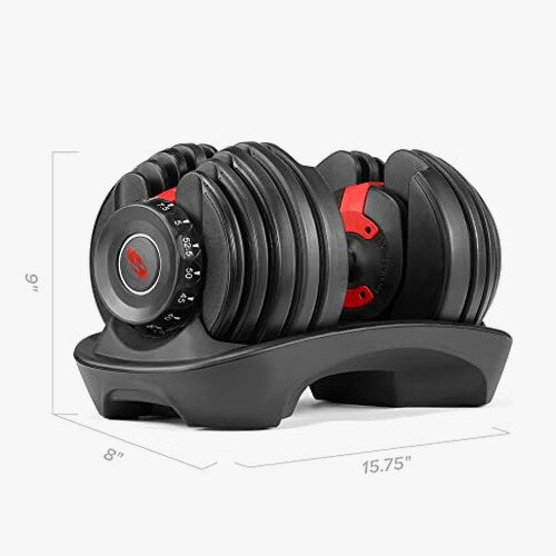 Bowflex SelectTech 552 Adjustable Dumbbells Pair - 5 to 52.5 lbs Weight Range, Replaces 15 Sets