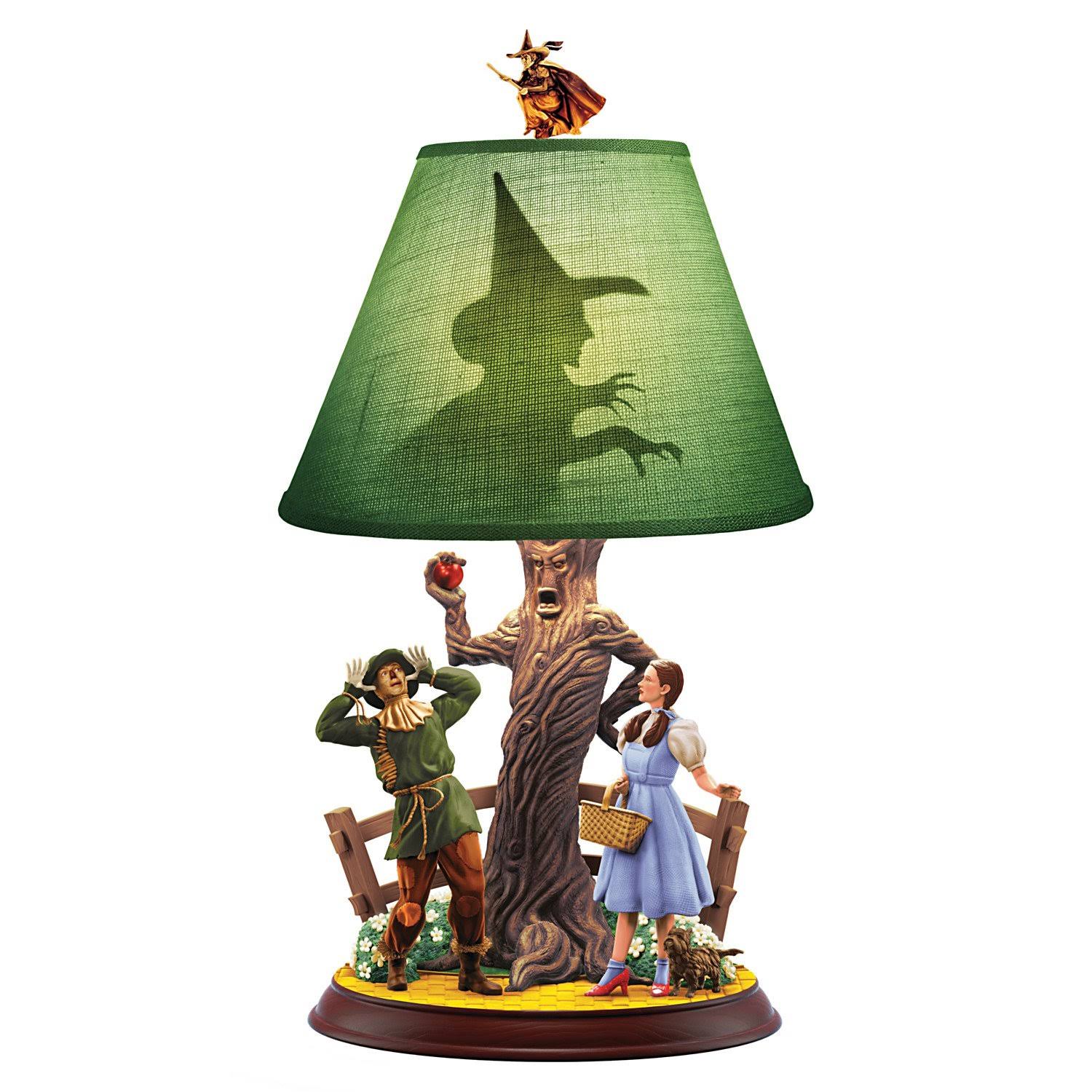 Bradford Exchange Wizard of Oz Dorothy & Scarecrow 18" Accent Lamp