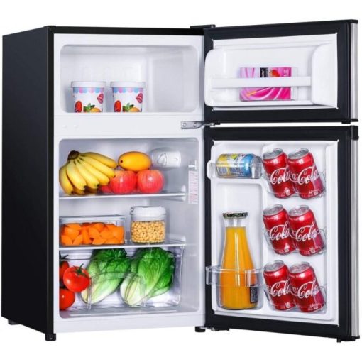 Brand 3.1 Cu.Ft Mini Fridge with Freezer, Energy Efficient, LED Light, 2-Door Compact Refrigerator