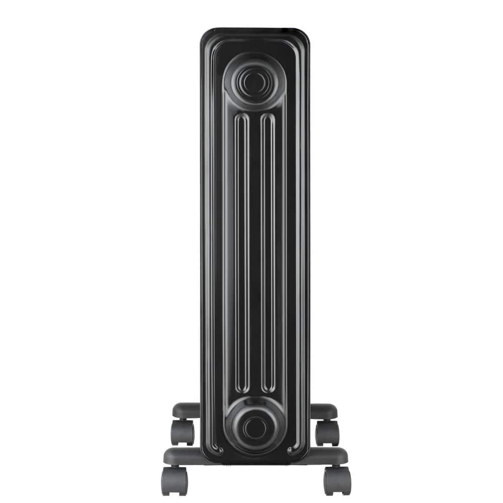 Brand Oil-Filled Radiant Electric Space Heater, 1500W, Adjustable Thermostat, Safety Features, Quiet Heating, Portable Design