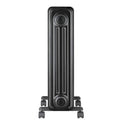 Brand Oil-Filled Radiant Electric Space Heater, 1500W, Adjustable Thermostat, Safety Features, Quiet Heating, Portable Design