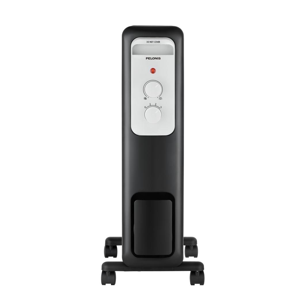 Brand Oil-Filled Radiant Electric Space Heater, 1500W, Adjustable Thermostat, Safety Features, Quiet Heating, Portable Design