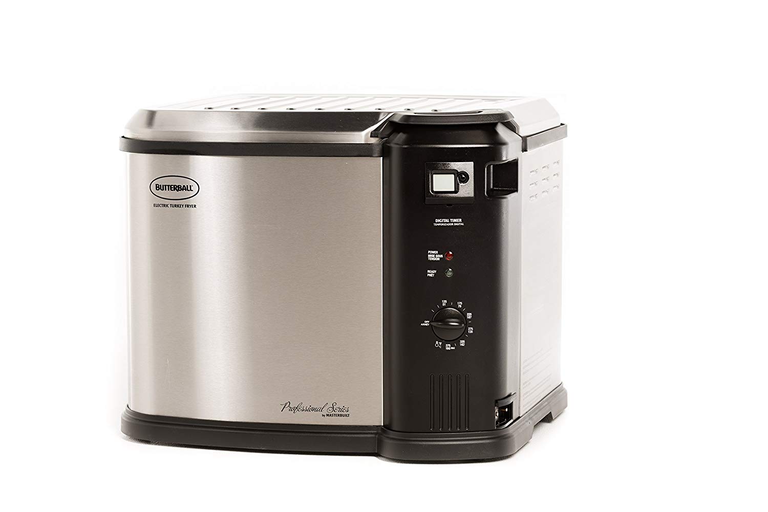 Butterball XL Electric Turkey Fryer, 20 lbs Capacity, Analog Controls, Digital Timer, 1,650W, Easy Clean Oil Drain, Safety Cord