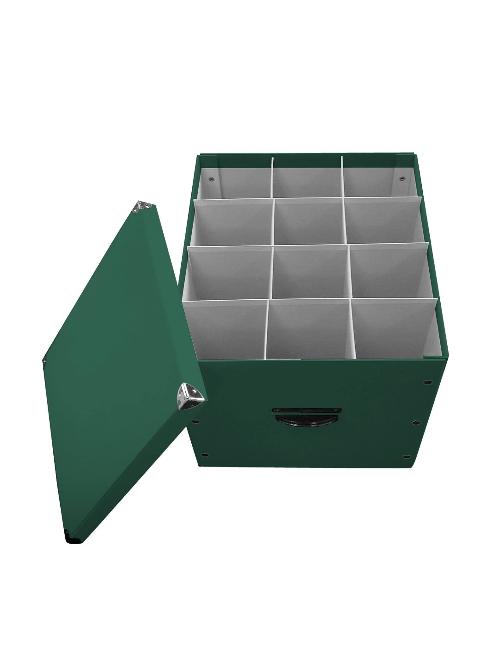 Byers' Choice Caroler Condo Storage Box - 12 Compartments, Durable Vinyl Cover, 14"x15.5", USA Made